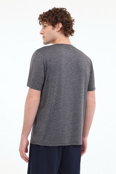 lumberjack ML TED 11C-PRF3006 5FX BLACK MELANGE Ανδρικό κοντομάνικο μπλουζάκι