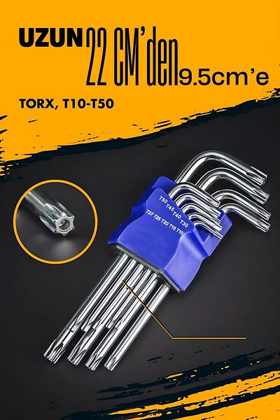 Transformacion Long Torx Key Set Star Allen Set - Torx Allen Key 9 Pieces 721776