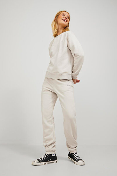 JJXX Round Neck Printed Ecru Women's Sweatshirt 12223962