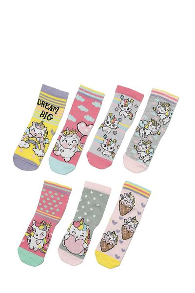 Polaris Dream 7 Li Skt-G 4Pr Multicolored Girl's 7 Li Socks