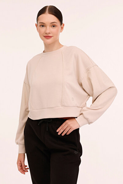 Lotto W-BETHANY C NECK SWT 4PR Bej Kadın Sweatshirt