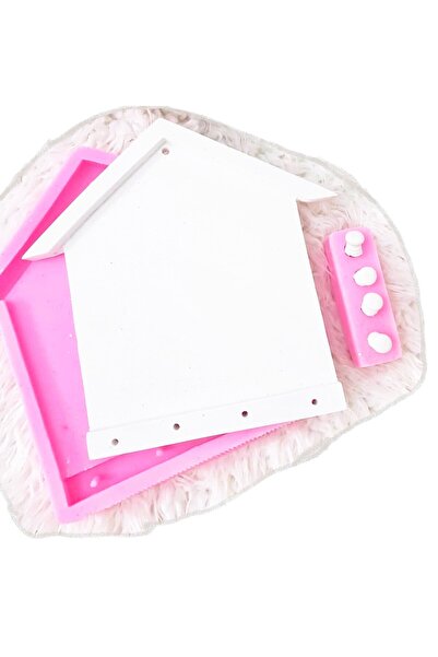 morlalem m 24cm Anahtarlık Ev Pano Silikon Kalıp K-404, Polyester Taş Tozu Al...