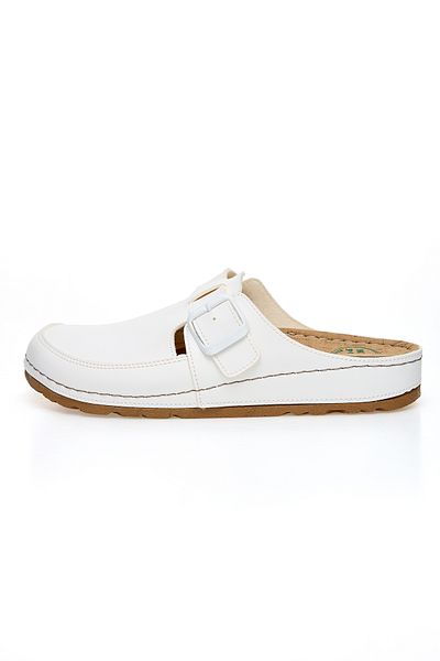 FLY SOFT Παντόφλες Tenton, Flysoft Orthopedic White Sabo (ΟΡΘΟΤΗΣ, Νοσοκόμα, Νοσοκομείο, ΜΑΓΕΙΡΑΣ, EXZACI)