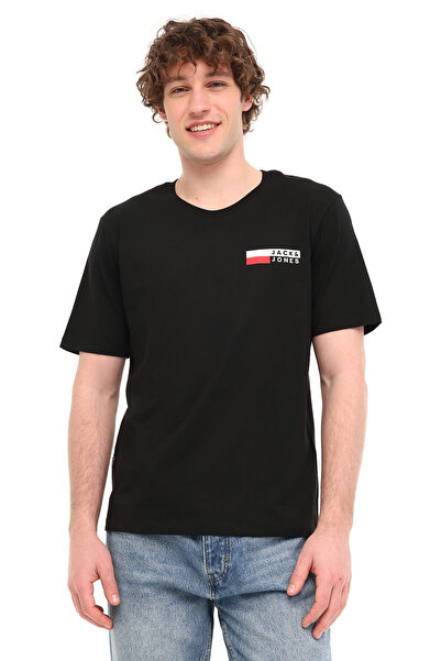 Jack & Jones JJECORP LOGO TEE PLAY SS Μαύρο ανδρικό κοντομάνικο μπλουζάκι