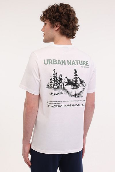 lumberjack Ml Renas 11Trv16 5Fx Ecru Men's Short Sleeve T-Shirt