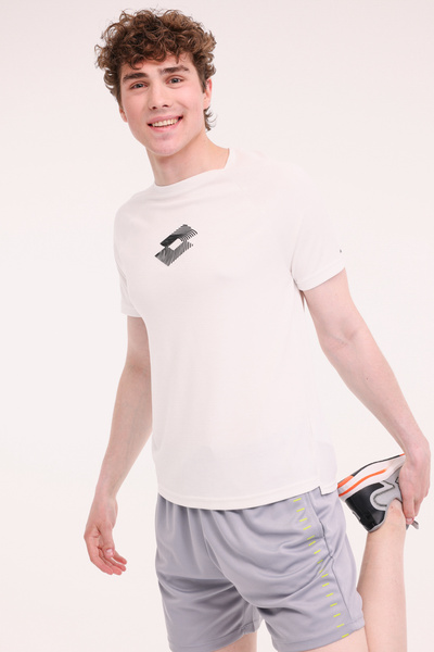 Lotto M-Beta Tee 5Fx Ecru Men's Short Sleeve T-Shirt