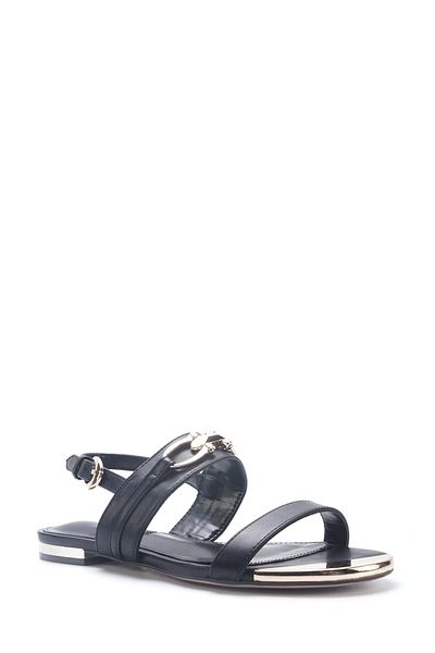 Nine West Maıs 5fx Schwarze flache Damensandalen