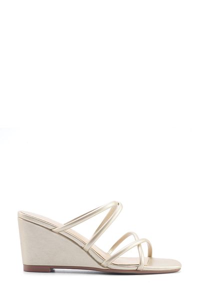 Nine West JORA 5FX Gold Damen-Hausschuhe mit Keilabsatz