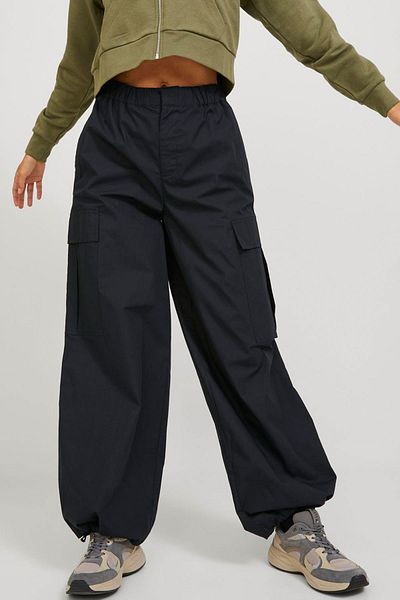 JJXX Jxyoko Cozy Cargo Pant Siyah Kadın Pantolon