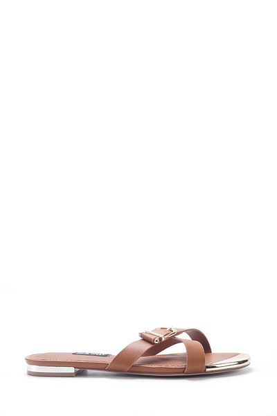 Nine West Malvına 5fx Sand Damen flache Hausschuhe