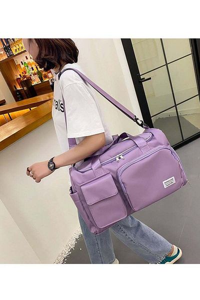 ROAISS Duffle Bag for Women Sports with Wet Pocket Shoe Compartment Overnight Weekender Travel Bag Thicken