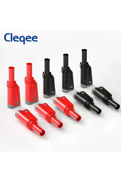 Choice P3005 5 Red 5 Black Cleqee P3005 Stackable Safe 4mm Banana Plug Solder/assembly High Quality Welding
