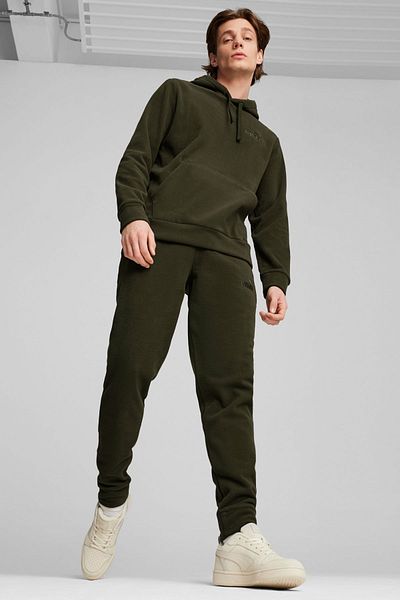 Puma Суитшърт с качулка Ess Elevated Haki Erkek