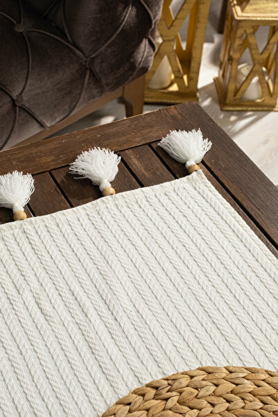 Berys Otantik Örgü Desen Yumuşak Runner Amerikan Servisi (40x125)