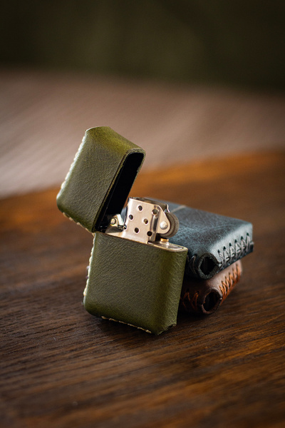 Hi Leather Kişiye İsme Özel El Yapımı Hakiki Deri Kılıflı Çakmak Özel Babalar...