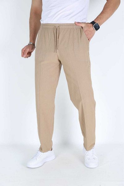 Moda Evim Relaxed Fit Men's Summer Trousers Beige