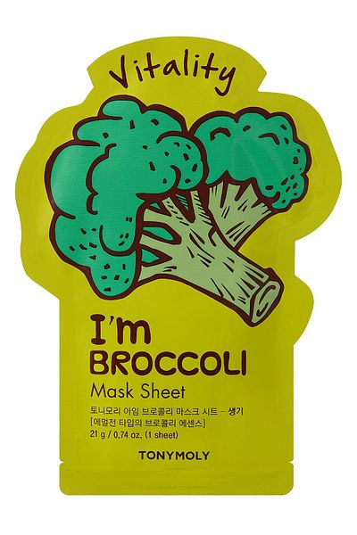 TONYMOLY Face Mask I'm Real Revitalizing Broccoli Skin Care (1 Piece)