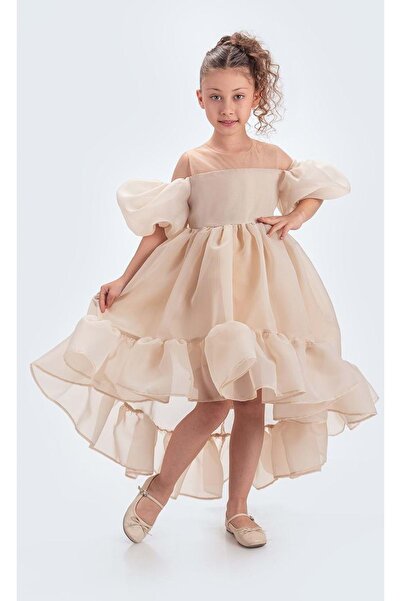 Mnk Baby&Kids Βραδινό φόρεμα για κορίτσι Arisvi M00738 CREAM