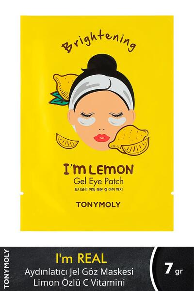 TONYMOLY Göz Maskesi I'm Real Aydınlatıcı Limon Jel Cilt Bakımı ( 1 adet )
