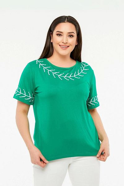 aytemas Embroidery Detailed Collar and Sleeve Design Blouse