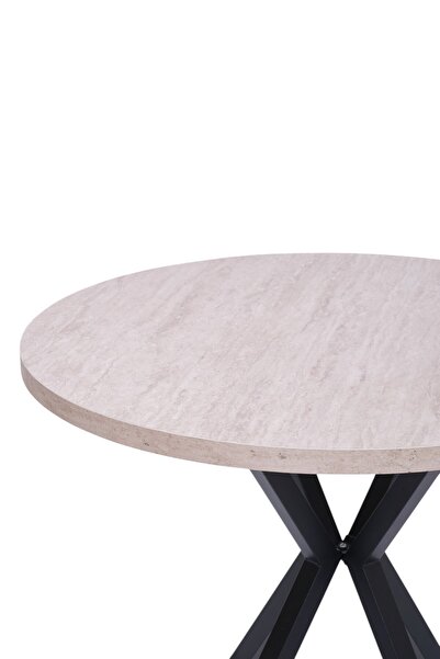 Erezogulları Mobilya Göksu Yuvarlak Lak Panel Mutfak Masası 100cm