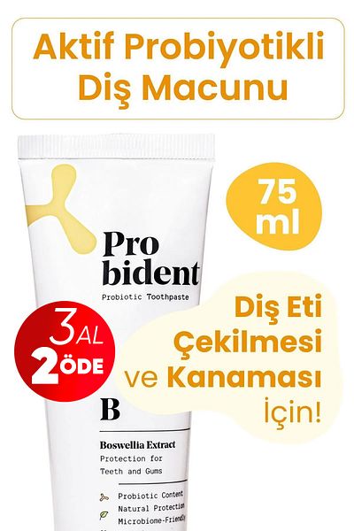 Probident Active Probiotic Toothpaste - Fluoride Free, Accuracy Extract Added, Protection for Teeth and Gums