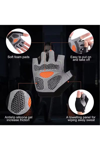 Choice Xl Gray Weightlifti Gym Gloves Fitness Training Fingerless Men Women Bodybuilding Exercise Sports Gl