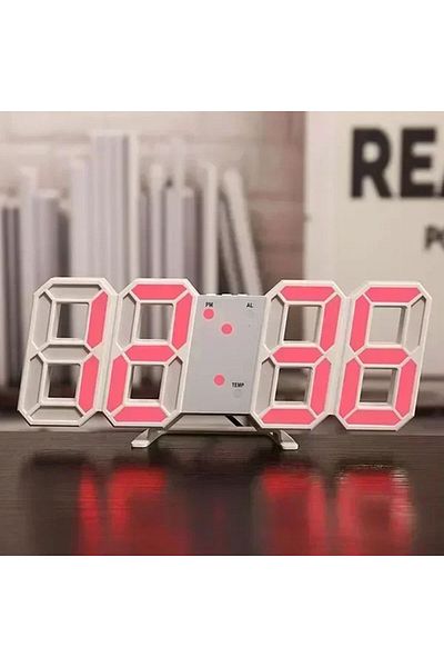 Choice Pink 3d Digital Wall Clock Glow Night Mode Led Living Room Adjustable Electronic Clock