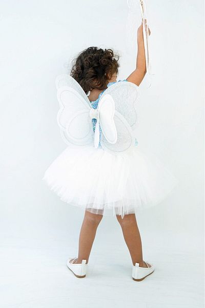 DUCA KIDS Girl's Birthday Butterfly Wing Cropped Tutu Set 3-4 Years