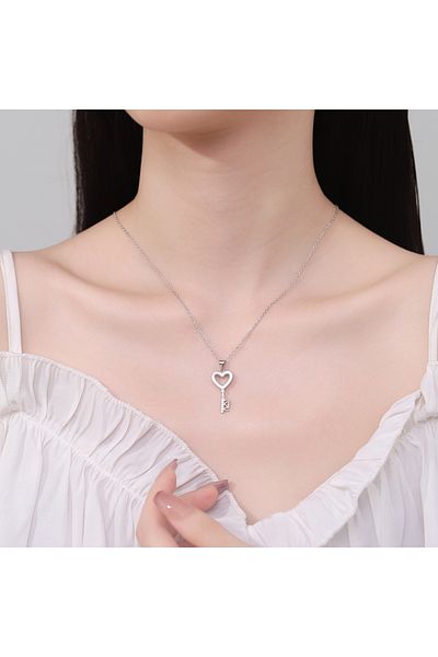 delis Pandantiv Argint 925, Jw1284, Model Cheie, Placat Cu Rodiu