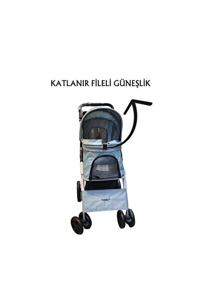 Tommy Evcil Hayvan Arabası 78x46x99,54cm Turkuaz Max 15 Kg