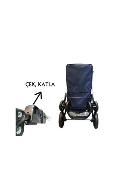 Tommy Evcil Hayvan Arabası 74,5x46,5x97,5cm Lacivert Max 15kg