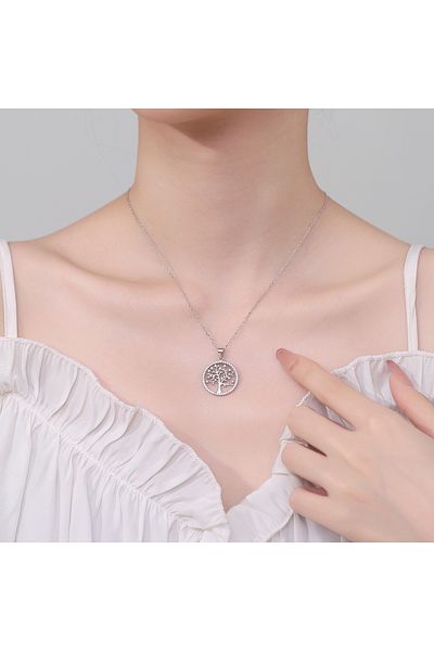 delis Pandantiv Argint 925, Jw1289, Model Copac, Placat Cu Rodiu