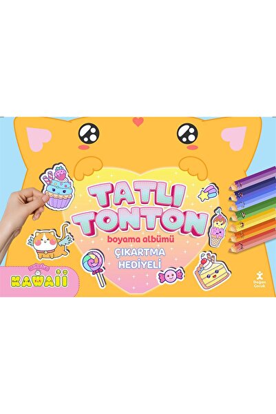 Doğan Çocuk Kawaii Tatlı Tonton Çıkatma Hediyeli Boyama Albümü