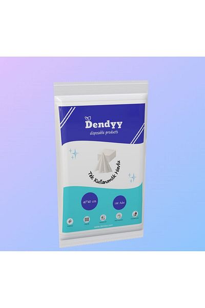 Dendyy Disposable Skin Care Multi-Purpose Towel 40X40 cm 100 Pieces Honeycomb Textured