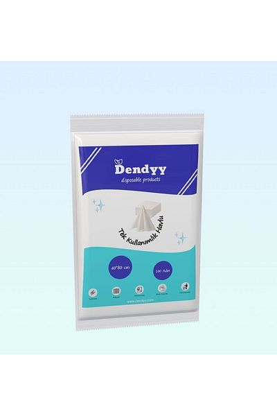 Dendyy Disposable Honeycomb Textured Extra Absorbent Pedicure, Manicure and Multi-Purpose Towel 40X80 cm (100 Pcs)