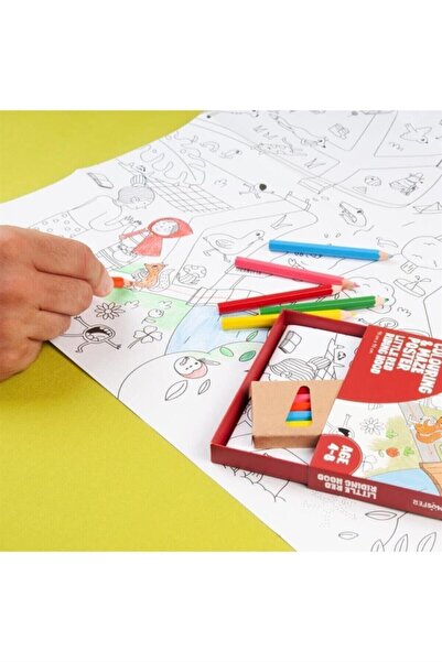 kidmosfer Mını Colourıng & Maze Poster Lıttle Red Rıdıng Hood