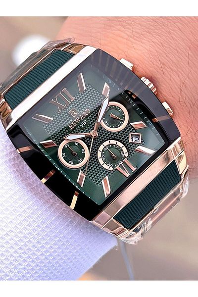 Reward Steel Cord 2 Years Guarantee 5 Atm Water Resistant Inner Functions Active Men's Wrist Watch E140
