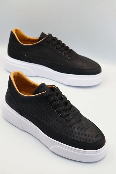 MY GROSS SHOES Men's Black Eva Stitched Sole Orthopedic Sports Sneaker