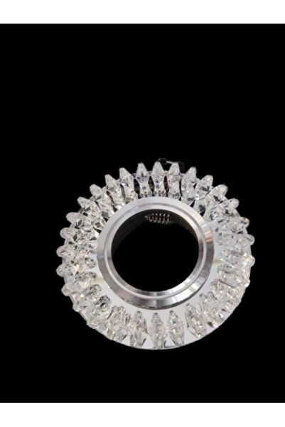 Cata Menekşe Dekoratif Cam Spot Yuvarlak Kristal Krom GU10 (Duy Ampul Hariç)