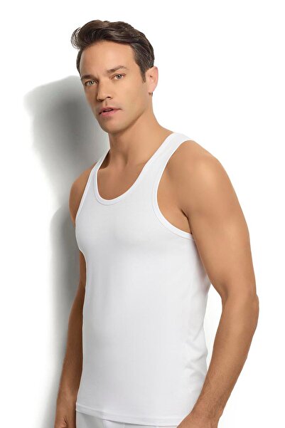 Jiber Ανδρικό εσώρουχο 2 τεμαχίων από λευκό βαμβακερό Lycra 324