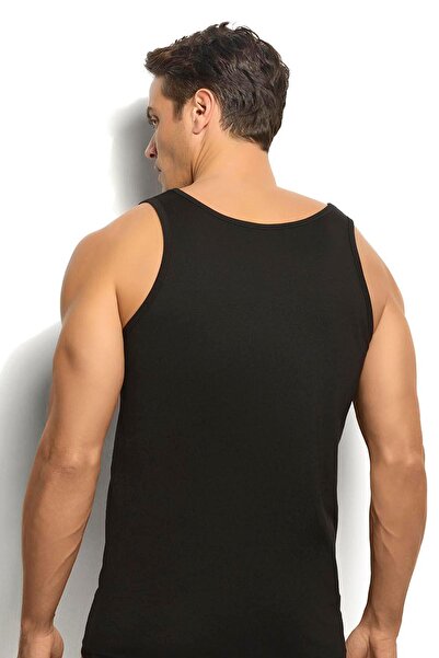 Jiber Men's Black Modal Cotton 2-Piece Tank Top 250