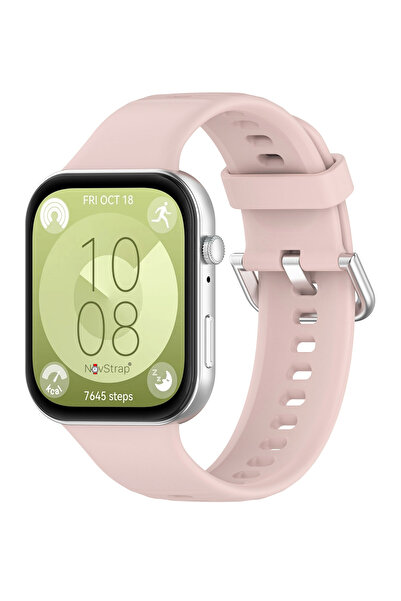 NovStrap Huawei Watch Fit 4 Pro/fit 4/fit 3 Ile Uyumlu Kordon Tam Uyumlu Pimli Yumuşak Silikon Kayış