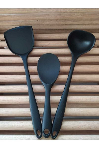 ncy Fireproof Non-Stick Complete Silicone Spatula Set of 3