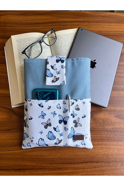AKSESUARSEPETİ Handmade Pocket Case Bag, Tablet Case, Book Case, Organizer Bag,