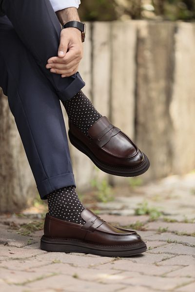 Faruk balkanas Edwin Model Genuine Natural Leather Eva Sole Casual Shoes