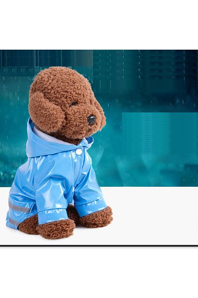 Nonbranded Pelerină de ploaie pentru câini, pisici sau alte animale de companie, reflectorizantă, cu glugă, mărimea M