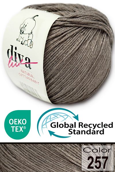 Diva İplik Baby Soft Cotton Knitting Cotton Thread 50 gr Premium Amigurumi Yarn Punch Mink