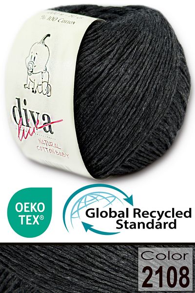 Diva İplik Premium Amigurumi Ipi Punch (PANÇ) Baby Soft Cotton 50 gr Πλεκτό Βαμβακερό Σχοινί - Anthracite