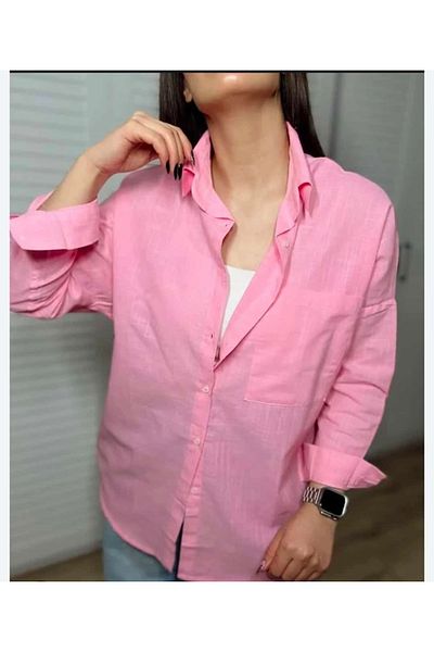 Durmaz γυναικείο oversize λινό πουκάμισο νέας σεζόν καλοκαιρινό λινό πουκάμισο